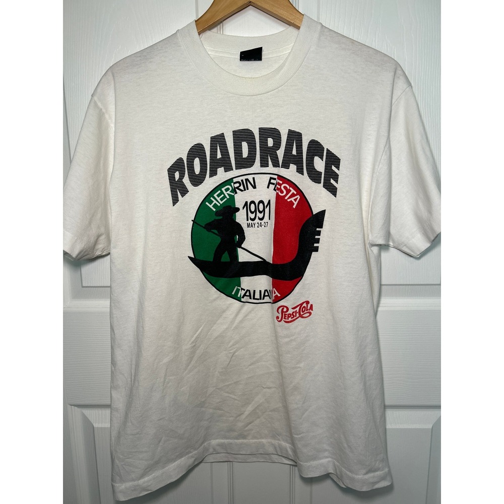 Screen Stars Best‎ Vintage 1991 Roadrace Herrin Festa T-Shirt XL